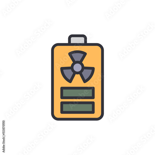Radioactive Energy Source Represented By A Battery Style Icon