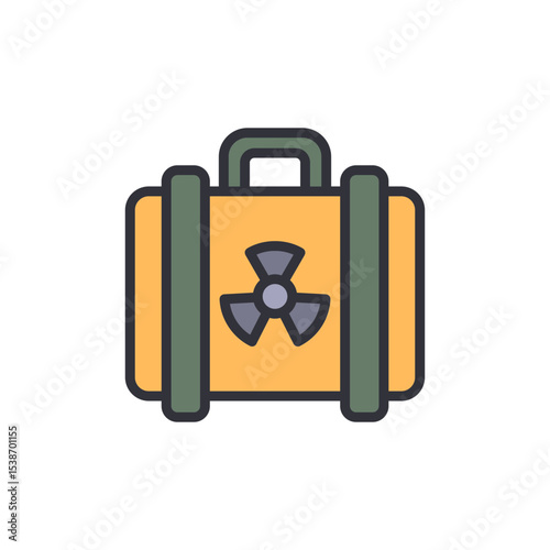 Radioactive Material Container With Attention Grabbing Symbol On It