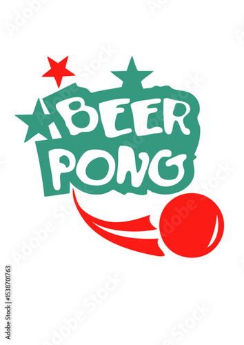 beer pong logo balle