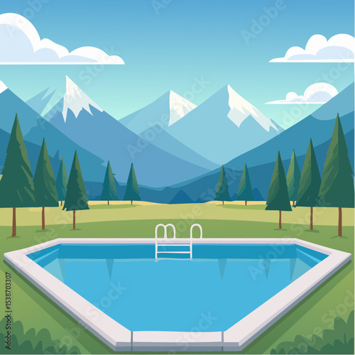 Serene Mountaintop Pool A Tranquil Escape in 2044