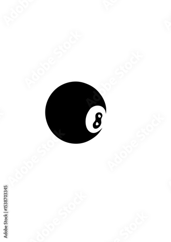 boule billard noire 8