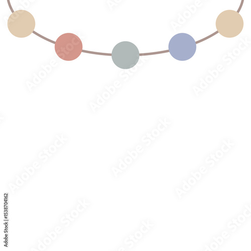 Pastel Pom-Pom Party Aesthetic Decorative Garland