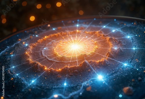 The brilliant light of the universe's galaxy