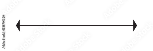 Double side arrow icon, distance concept double side arrow icon. left and right side arrow icon.