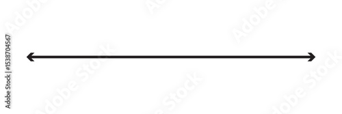 Double side arrow icon, distance concept double side arrow icon. left and right side arrow icon.