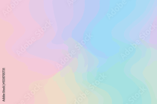 Soft pastel gradient mesh background. Abstract blurred holographic backdrop with dreamy colors. Modern colorful iridescent wallpaper. Gentle fluid vector for web, banner and presentation.