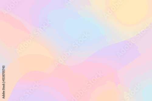 Soft pastel aesthetic background with a smooth gradient and grain texture. Abstract modern art wallpaper with fluid, blurry shapes. Gentle unicorn color palette with pink, blue, purple.