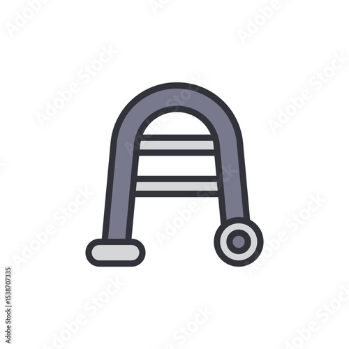 Illustration Of A Walker Mobility Aid Device On A Transparent Background
