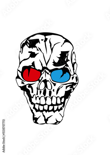 Tete de mort gothique crane