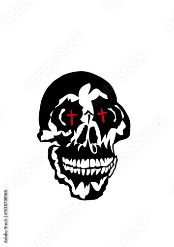 Tete de mort gothique crane