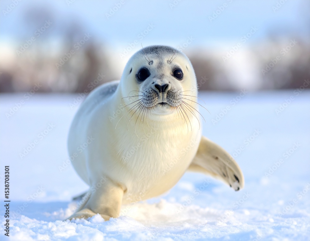 Obraz premium seal in snow