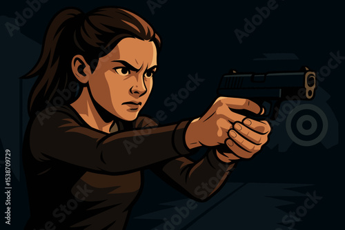 Business target concept with an arrow hitting the bullseye. Focus on the goal, aim for success and achievement. Strategy, solution, marketing objective, and mission vector art.