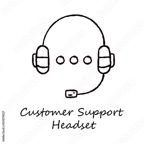 Customer Support – Headset Representing Assistance and Communication Services