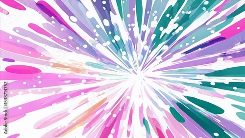 Colorful abstract illustration featuring stars and hearts with vibrant brush strokes in pastel shades, creating a playful and cheerful atmosphere for creative projects	