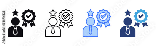 Best Employee icon sheet multiple style collection