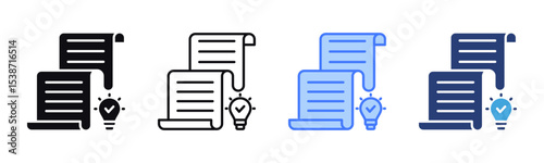 Fact icon sheet multiple style collection