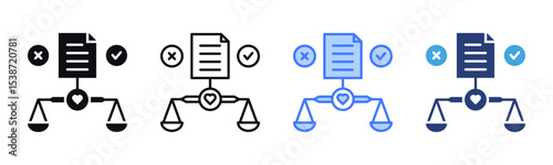 Ethical icon sheet multiple style collection