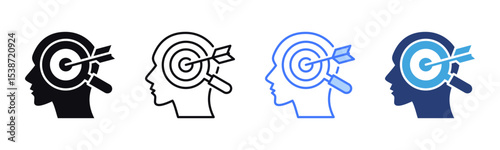 Accuracy icon sheet multiple style collection