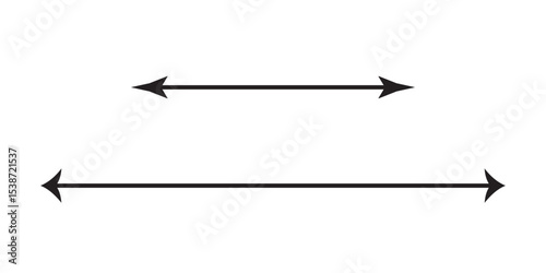 Dual semi circle Arrow. Double headed curved arrow symbol. Semicircular curved. Replaceable design. two side arrow icons