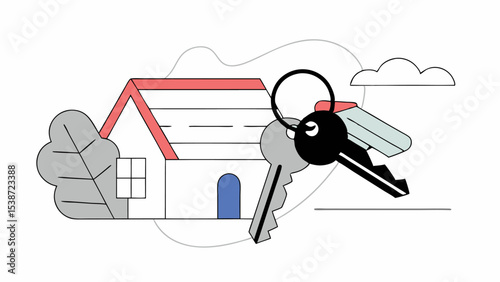 House Keys and Home Illustration