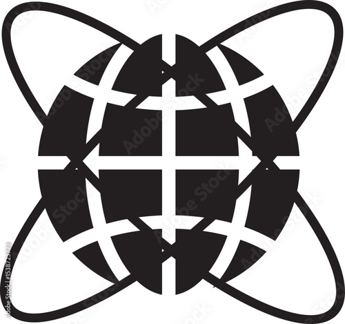 World abstract concept design. retro futuristic design element. Vector de un mundo en concepto abstracto.