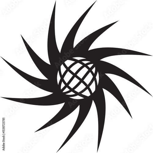World abstract concept design. retro futuristic design element. Vector de un mundo en concepto abstracto.
