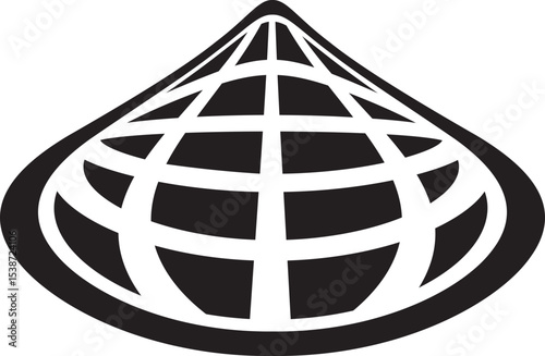 World abstract concept design. retro futuristic design element. Vector de un mundo en concepto abstracto.