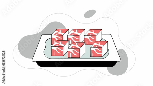 Pre-packaged Salmon Cubes