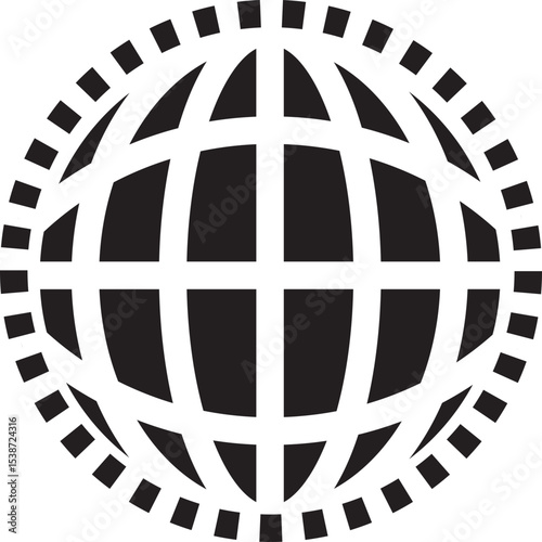 World abstract concept design. retro futuristic design element. Vector de un mundo en concepto abstracto.