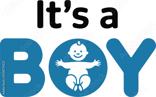 It's a Boy Announcement logo