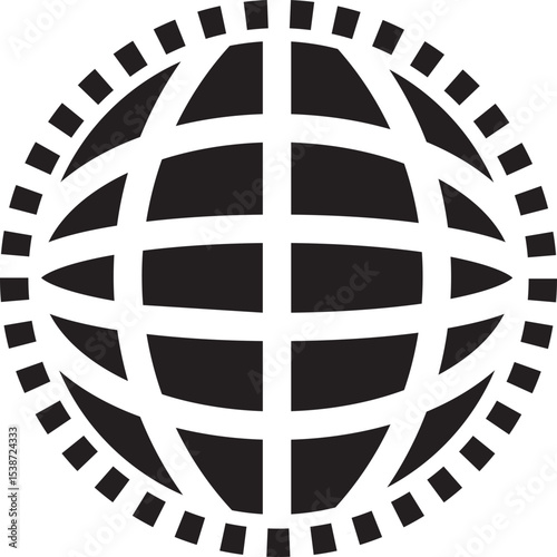 World abstract concept design. retro futuristic design element. Vector de un mundo en concepto abstracto.