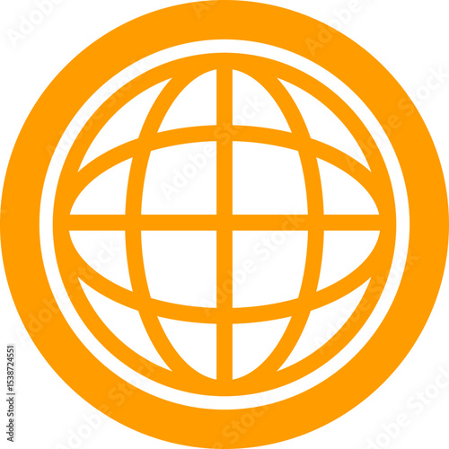 Orange World abstract concept design. retro futuristic design element. Vector de un mundo en concepto abstracto.