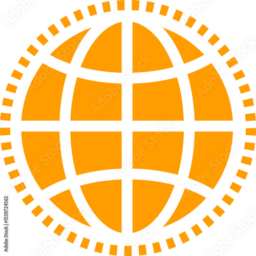 Orange World abstract concept design. retro futuristic design element. Vector de un mundo en concepto abstracto.