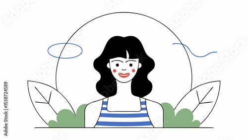 Happy Woman in Summer Dress