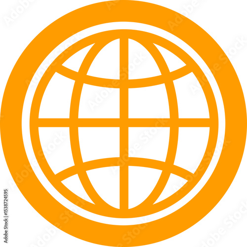 Orange World abstract concept design. retro futuristic design element. Vector de un mundo en concepto abstracto.
