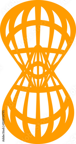 Orange World abstract concept design. retro futuristic design element. Vector de un mundo en concepto abstracto.