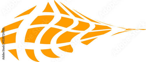 Orange World abstract concept design. retro futuristic design element. Vector de un mundo en concepto abstracto.