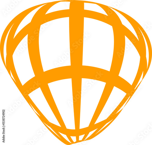 Orange World abstract concept design. retro futuristic design element. Vector de un mundo en concepto abstracto.