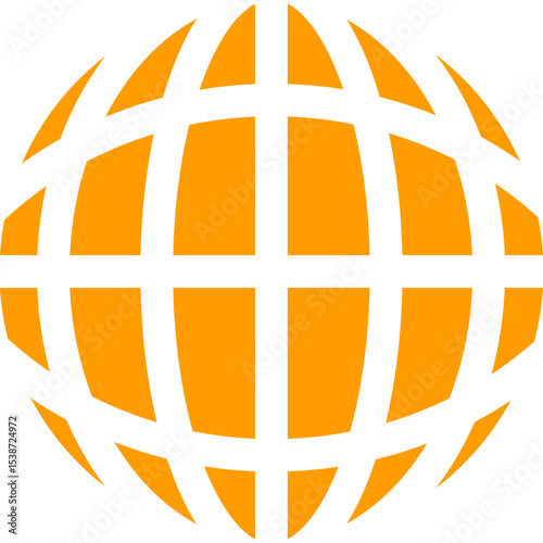 Orange World abstract concept design. retro futuristic design element. Vector de un mundo en concepto abstracto.