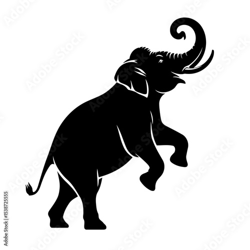 Elephant Silhouette Powerful Animal