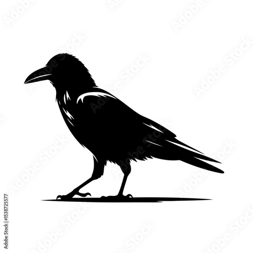 Crow Silhouette Vector Of Raven In Flight