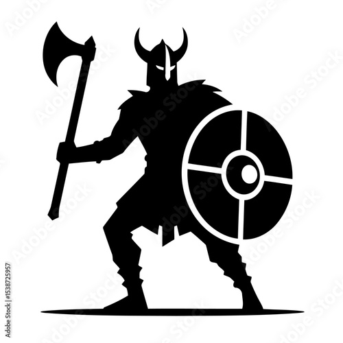 Viking Warrior Norse Mythology Silhouette Ancient Scandinavian Combat Hero