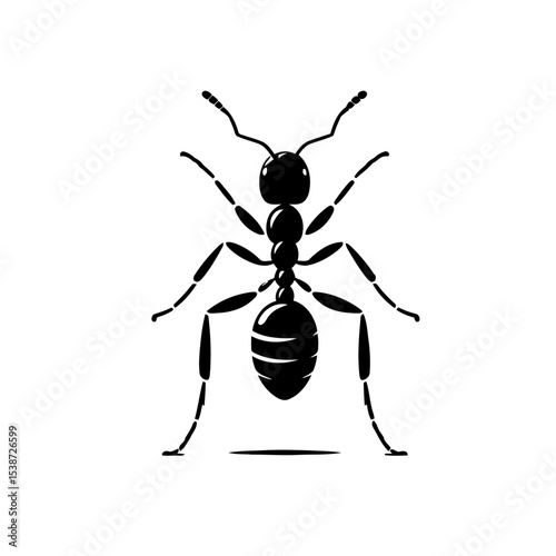 Black Ant Silhouette Vector Of Ant
