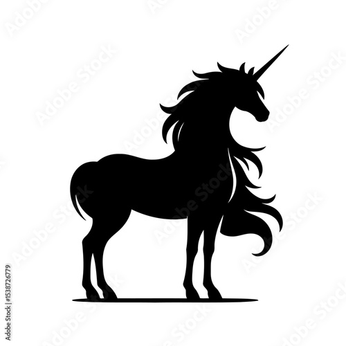 Unicorn Silhouette Mystical Fantasy Horse