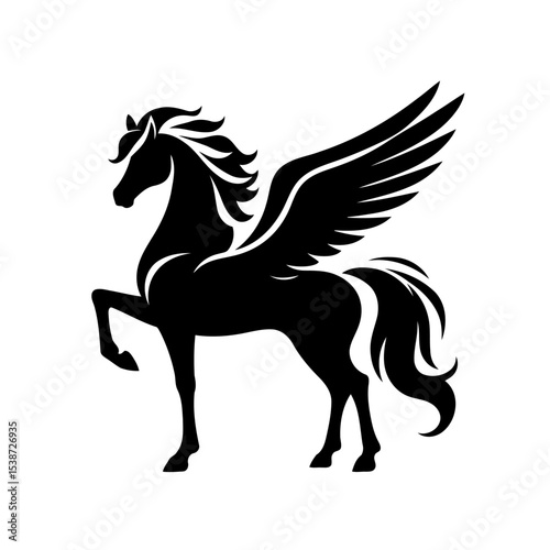 Pegasus Silhouette Vector Graphic Of Winged Horse