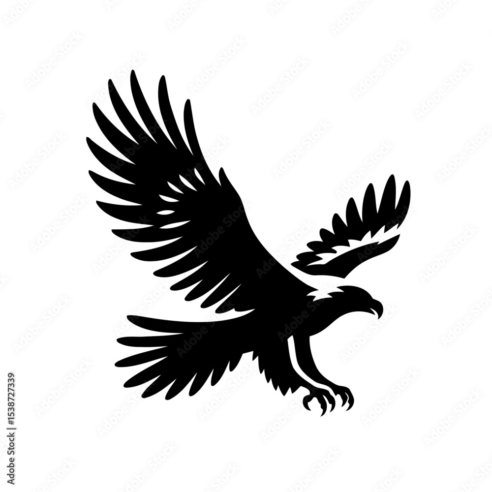 Obraz premium Eagle In Flight Vector Graphic