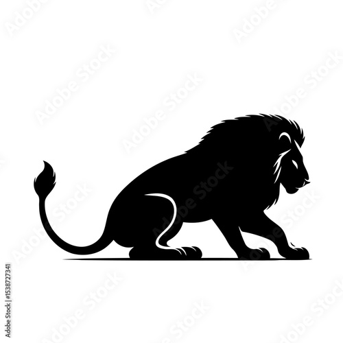 Lion Silhouette Powerful Nature