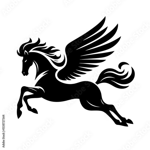 Pegasus Mythological Winged Horse In Flight