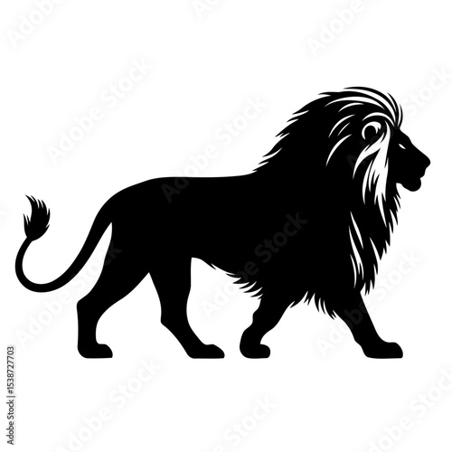 Lion Silhouette Powerful Wildlife