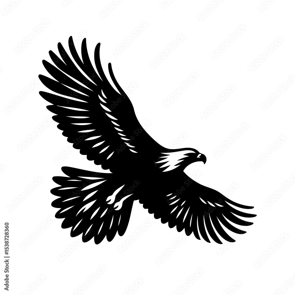 Fototapeta premium Eagle In Flight Vector Graphic